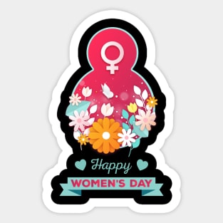 Happy Women's Day Cute 8TH March Sticker